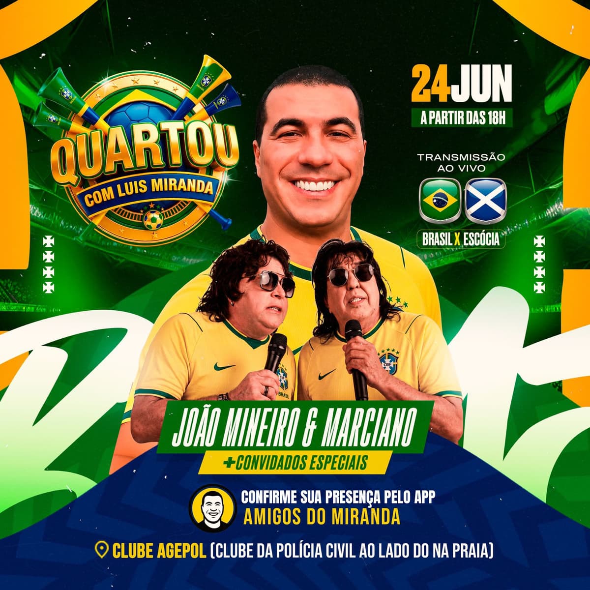 Quartou com Luis Miranda — evento 24 de junho